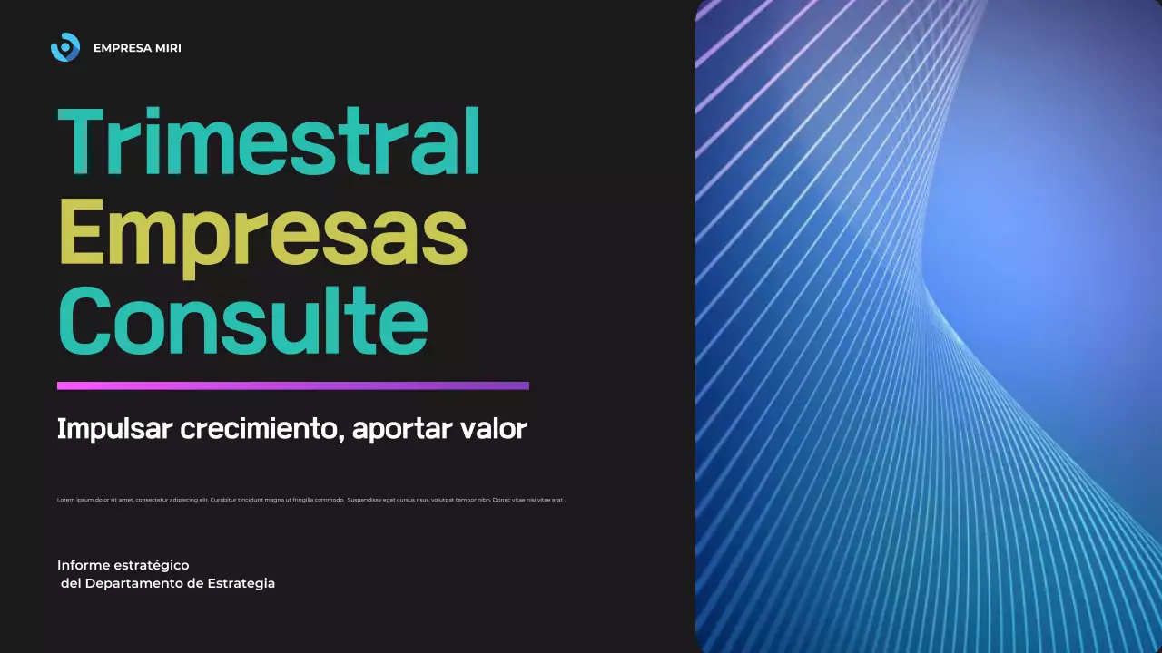 blue modern business report