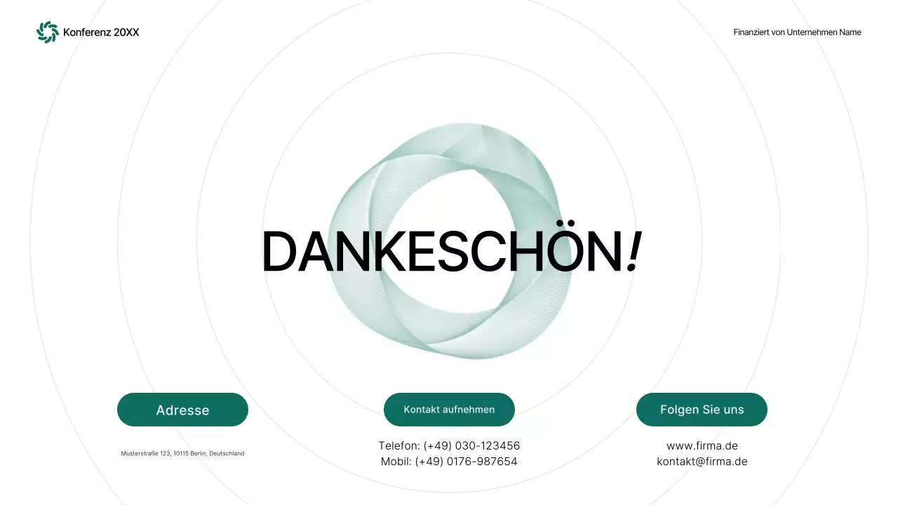 green abstract Konferenzankündigung