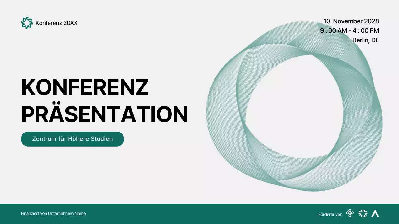 green abstract Konferenzankündigung