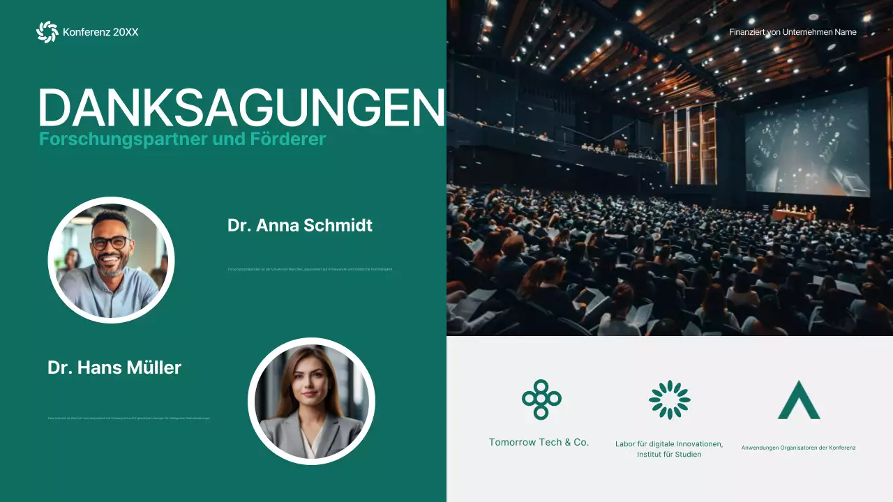 green abstract Konferenzankündigung