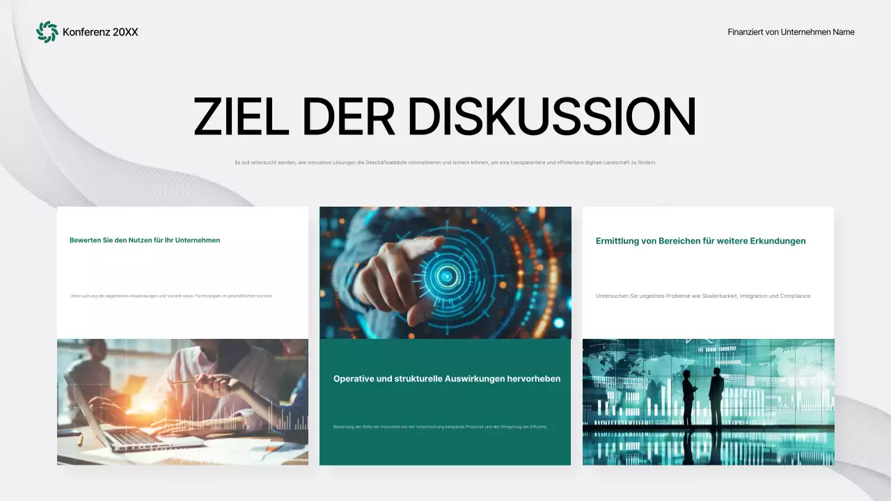 green abstract Konferenzankündigung