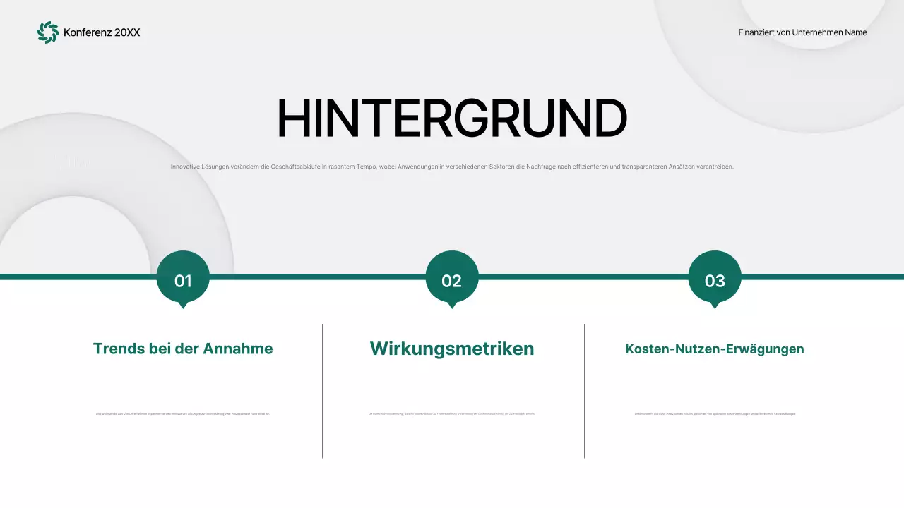 green abstract Konferenzankündigung
