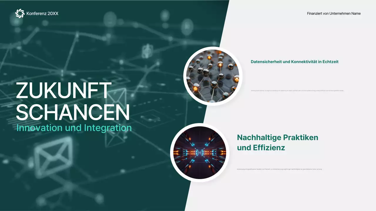 green abstract Konferenzankündigung