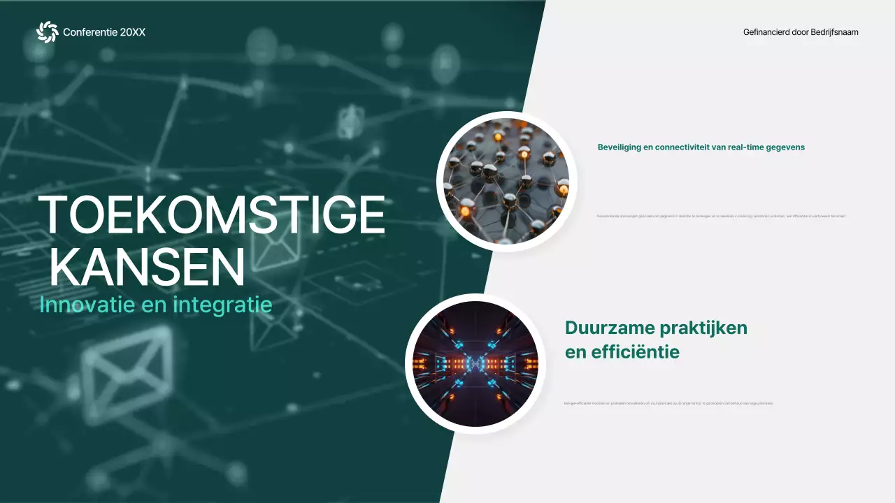 green abstract aankondiging conferentie