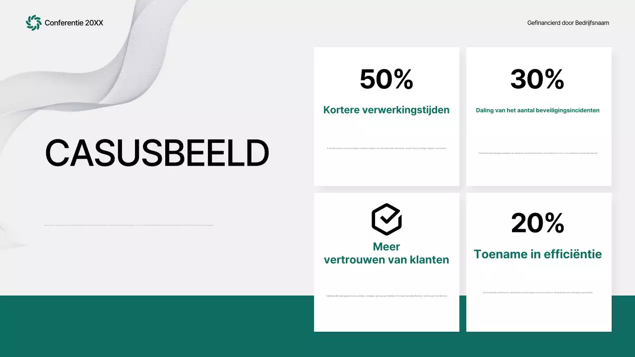 green abstract aankondiging conferentie