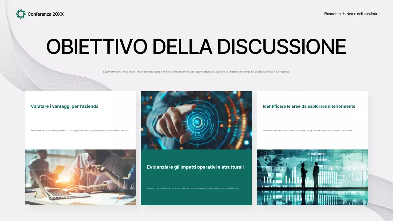 annuncio conferenza green abstract