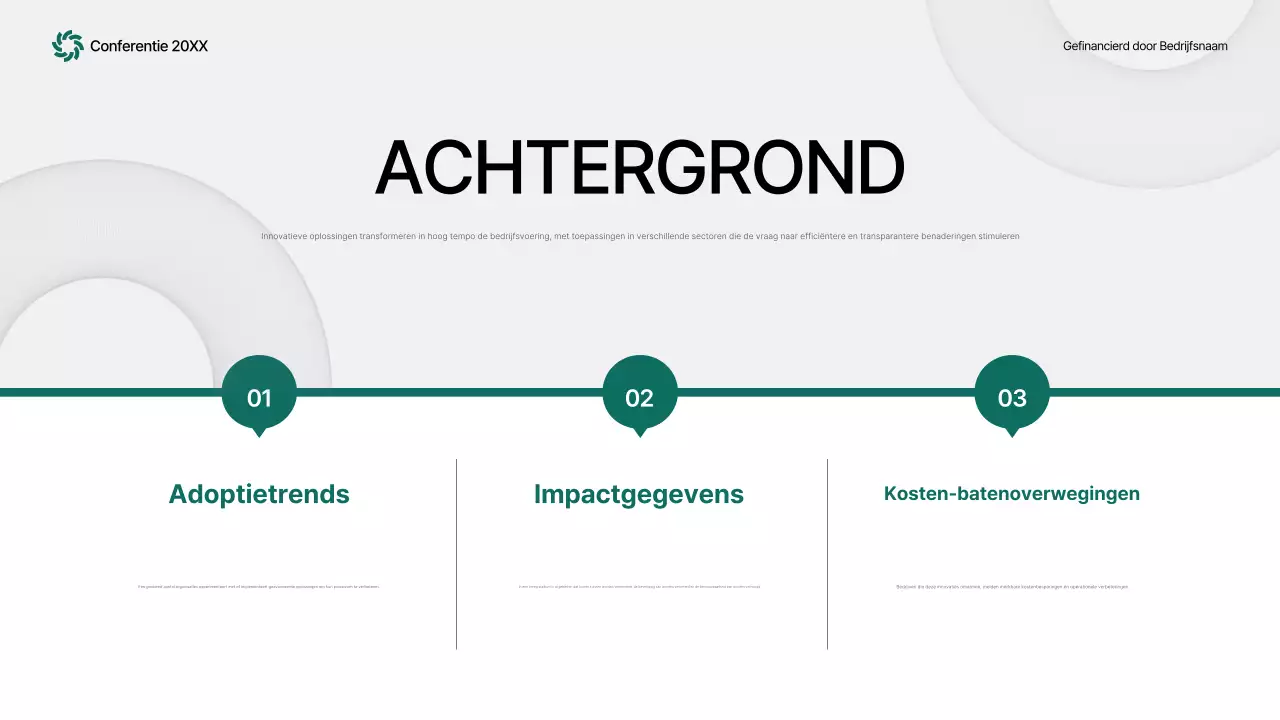 green abstract aankondiging conferentie