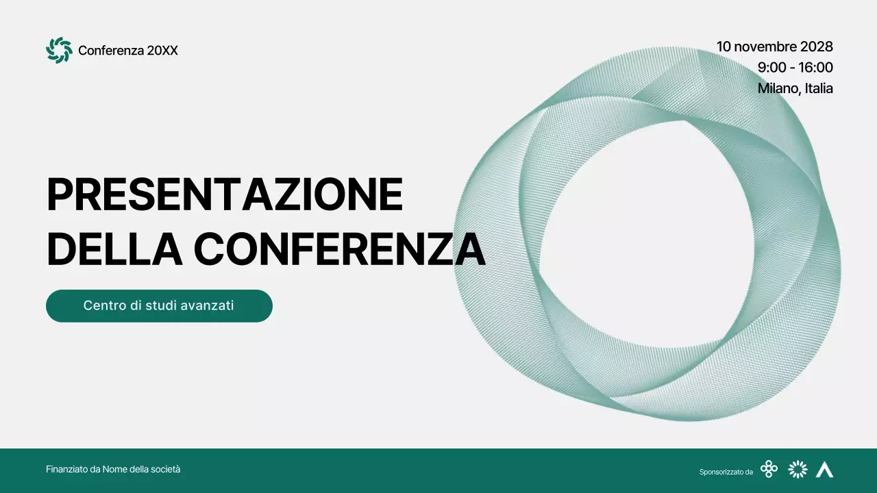 annuncio conferenza green abstract