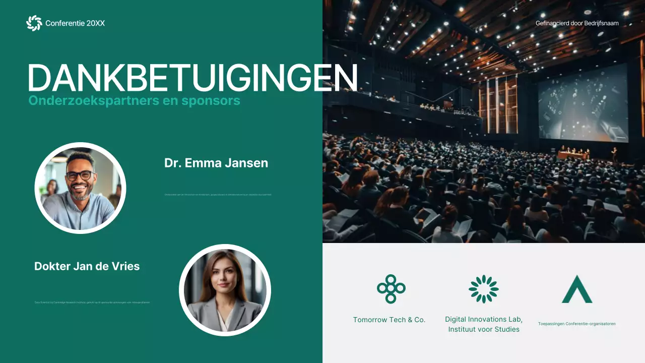 green abstract aankondiging conferentie