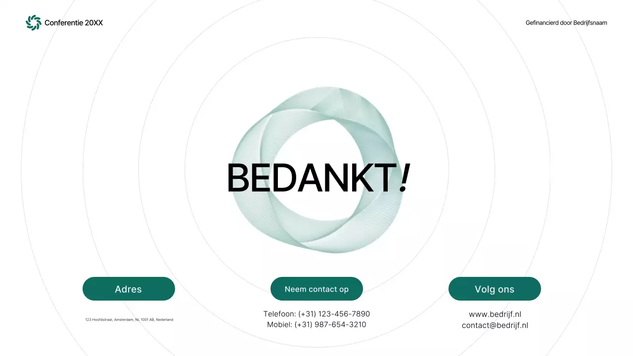 green abstract aankondiging conferentie