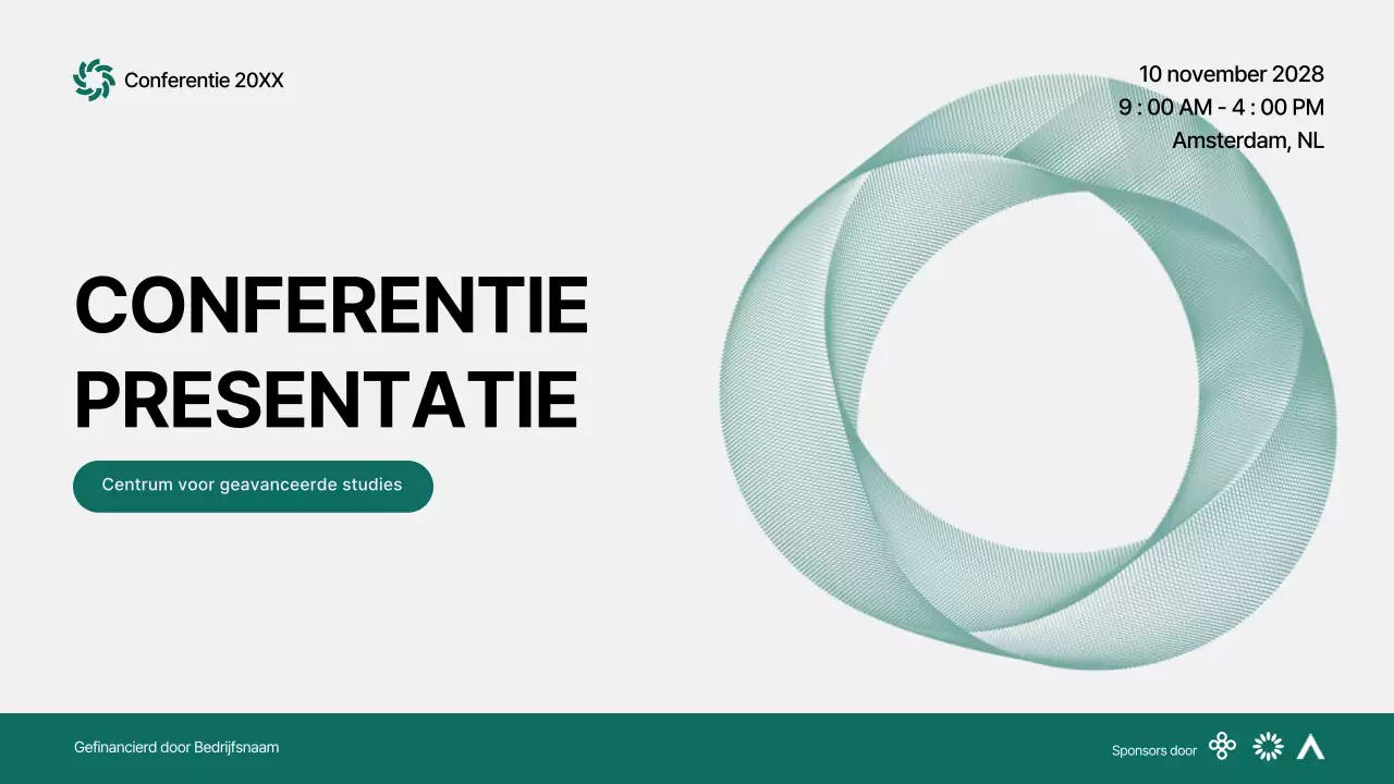 green abstract aankondiging conferentie