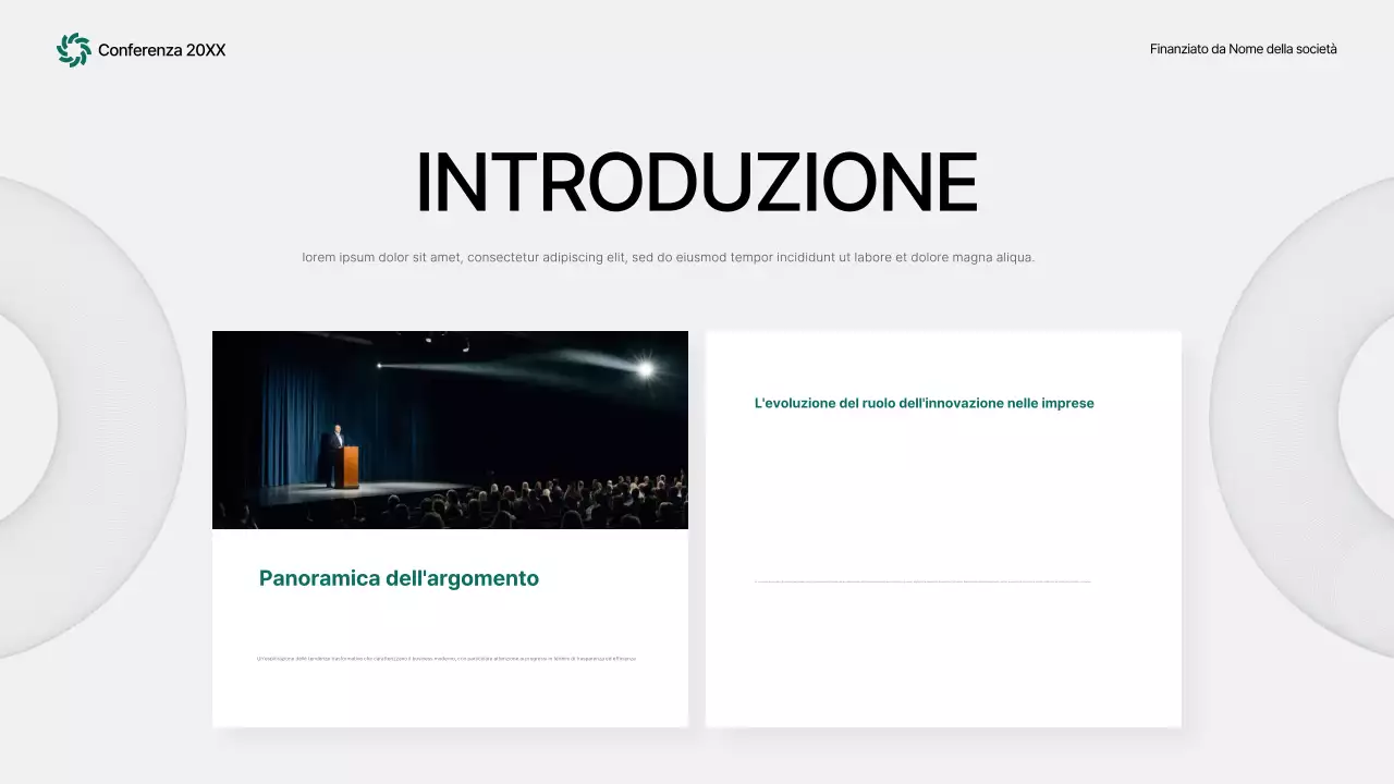 annuncio conferenza green abstract