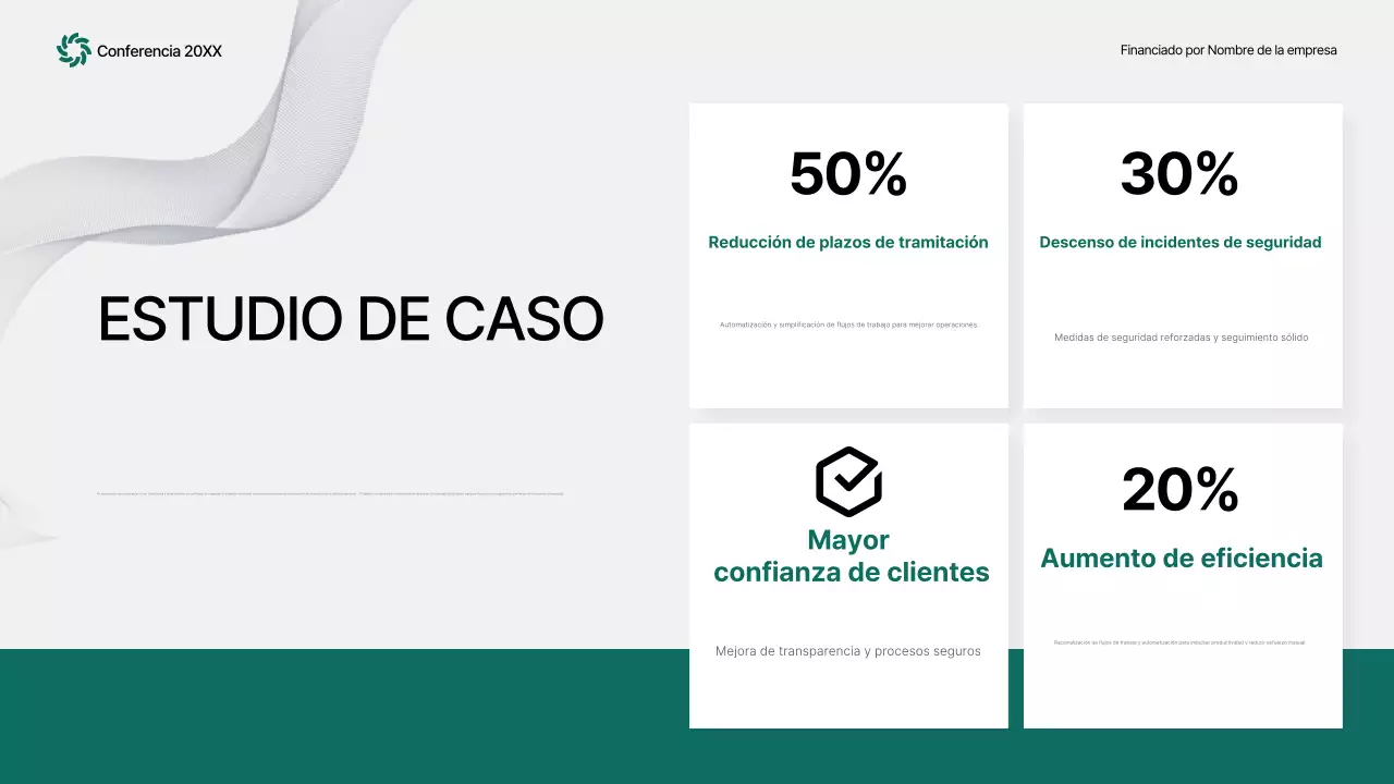 anuncio de la conferencia green abstract