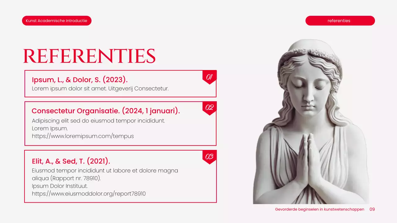 witte klassieke kunst informatie