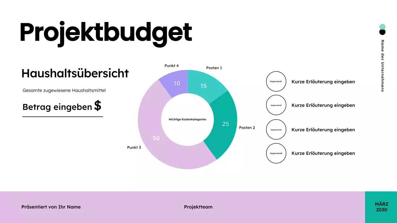 teal modern meeting präsentation