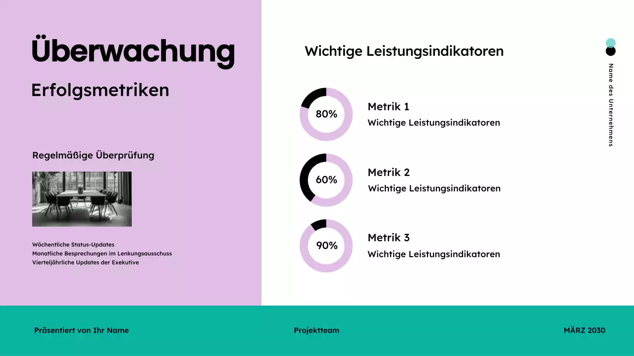 teal modern meeting präsentation