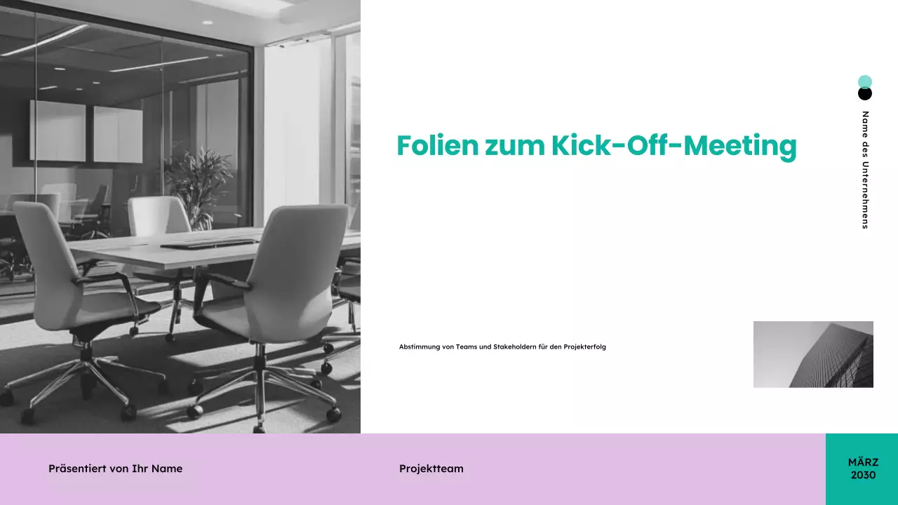 teal modern meeting präsentation