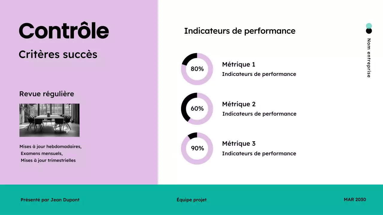 sarcelle présentation de réunion moderne