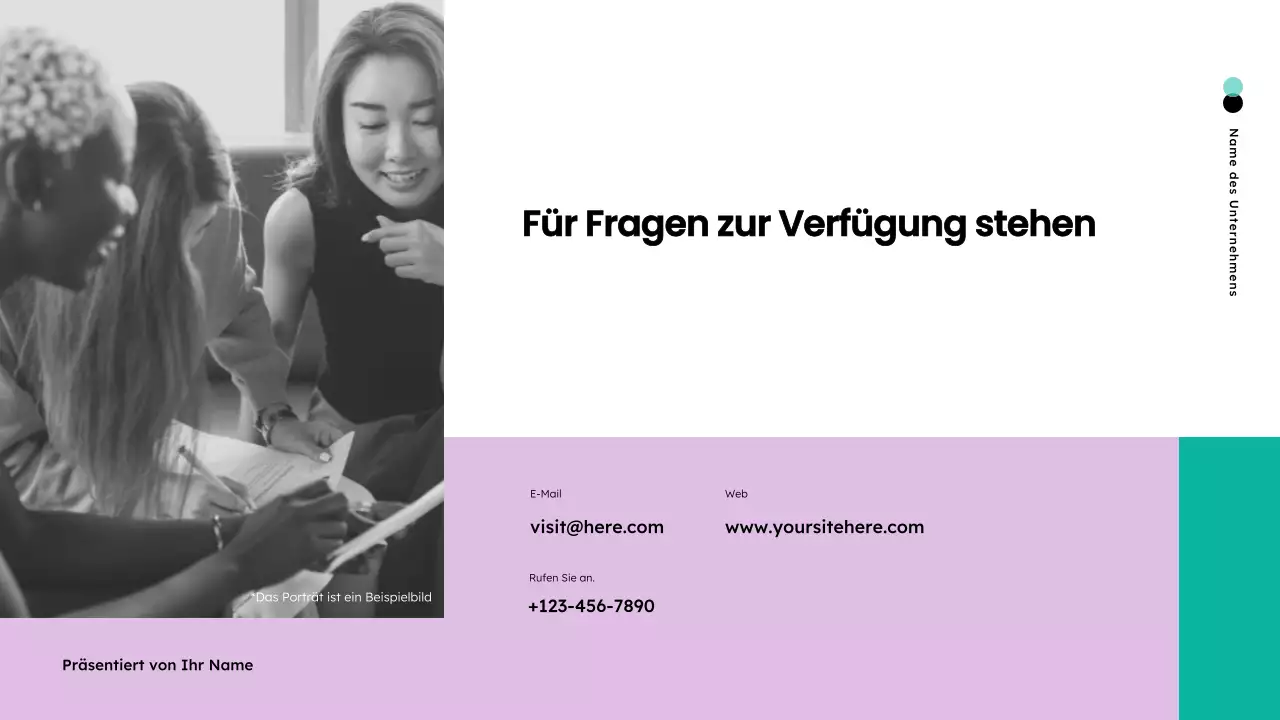 teal modern meeting präsentation