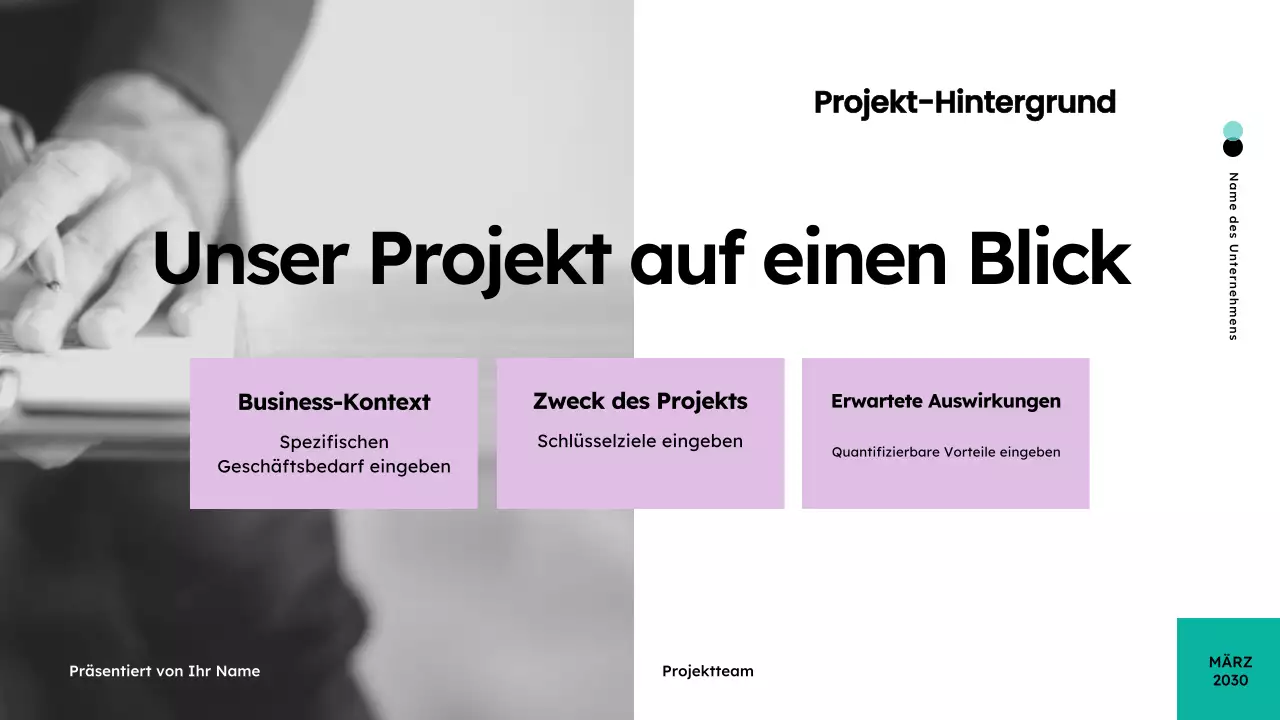 teal modern meeting präsentation