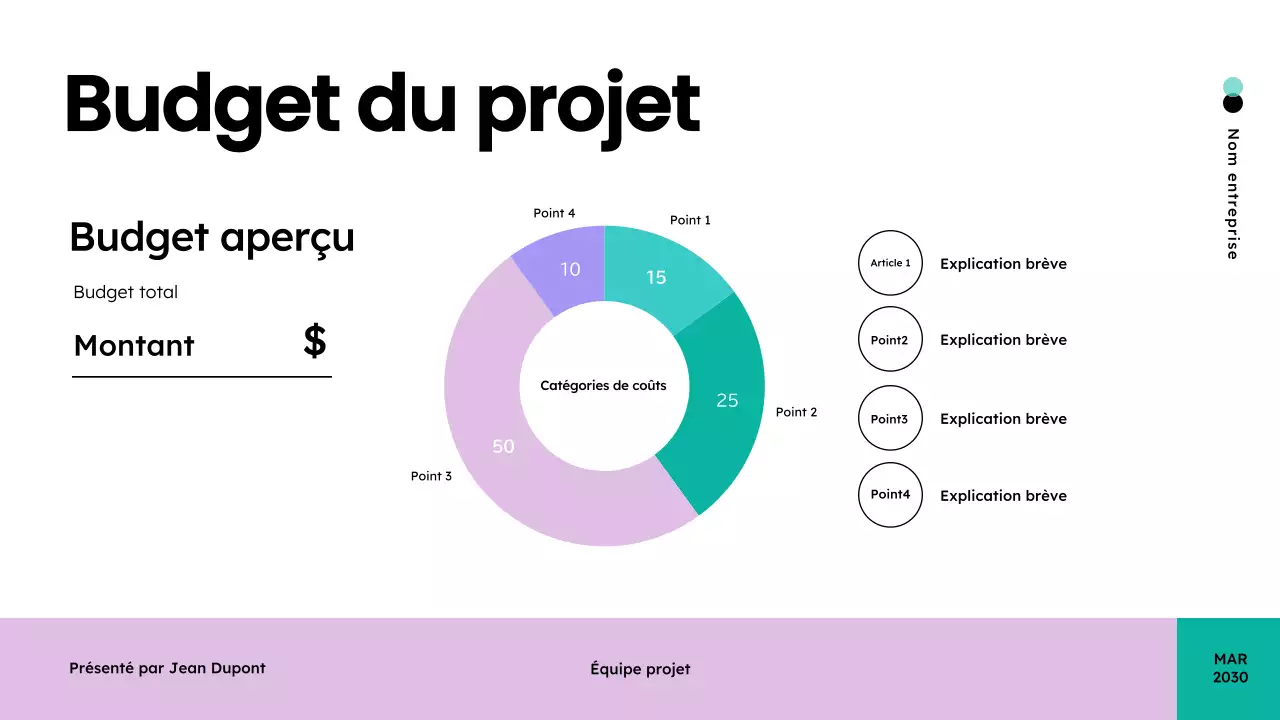 sarcelle présentation de réunion moderne