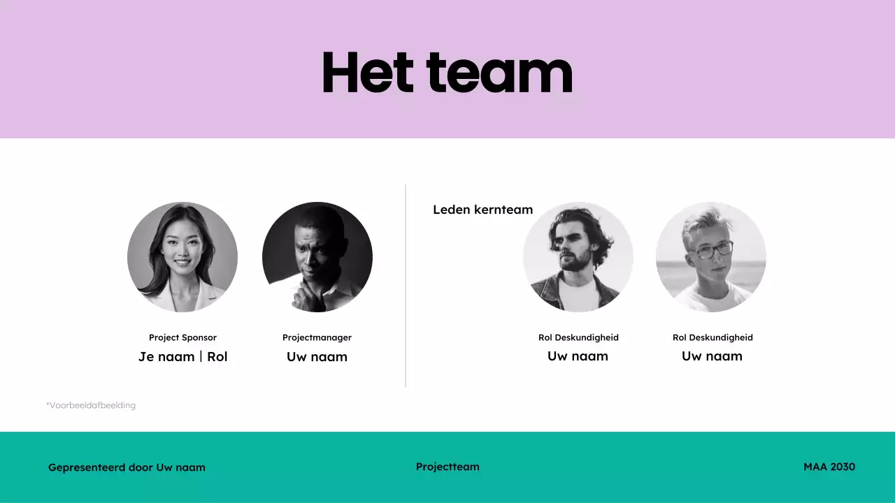 groenblauwe moderne vergaderpresentatie