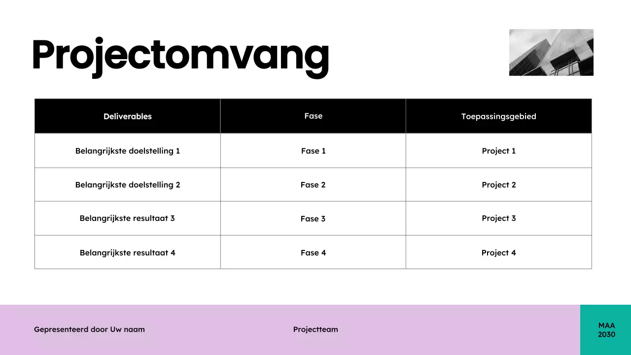 groenblauwe moderne vergaderpresentatie