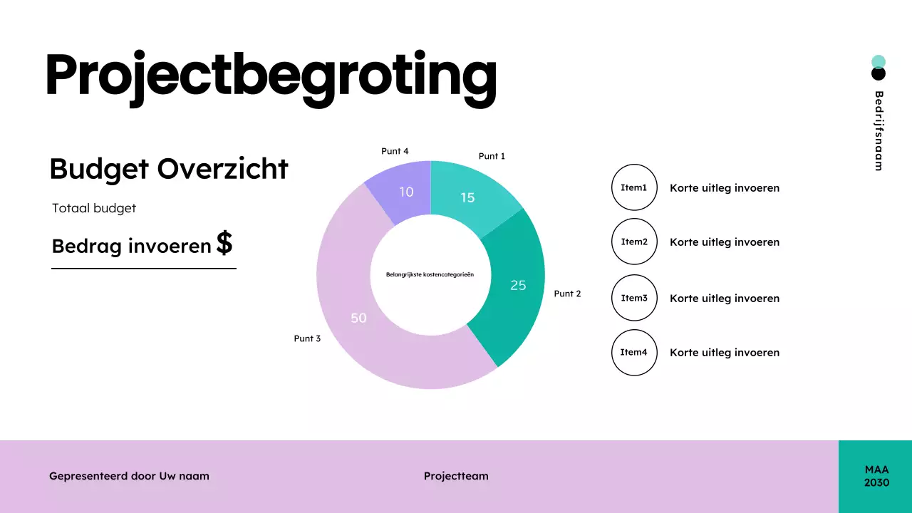 groenblauwe moderne vergaderpresentatie