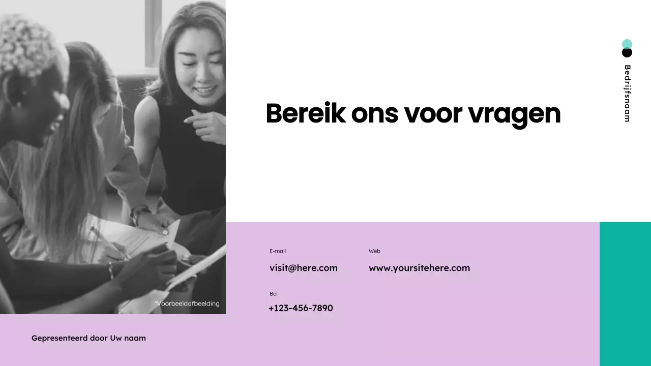 groenblauwe moderne vergaderpresentatie