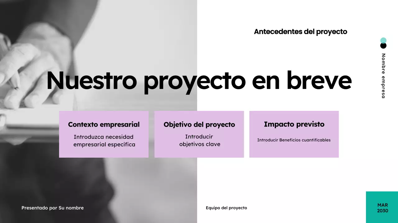 teal presentación reunión moderna