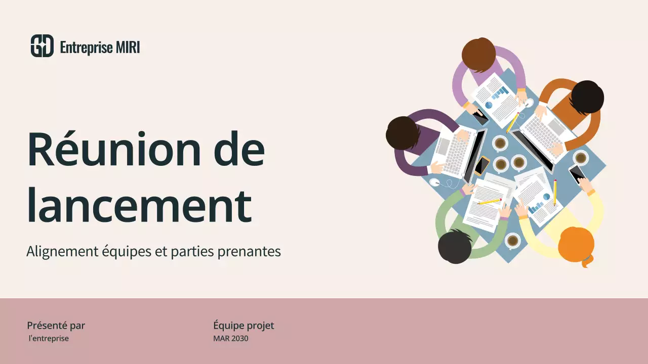 beige présentation de réunion moderne