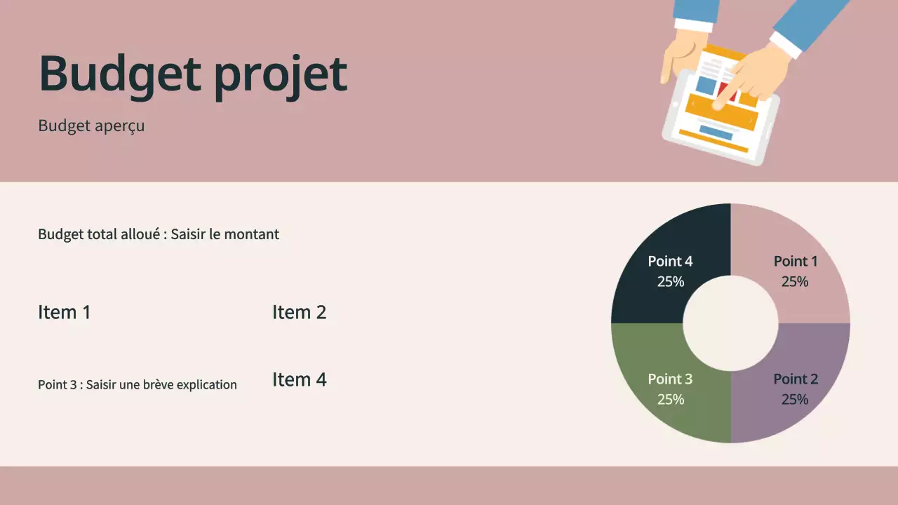 beige présentation de réunion moderne