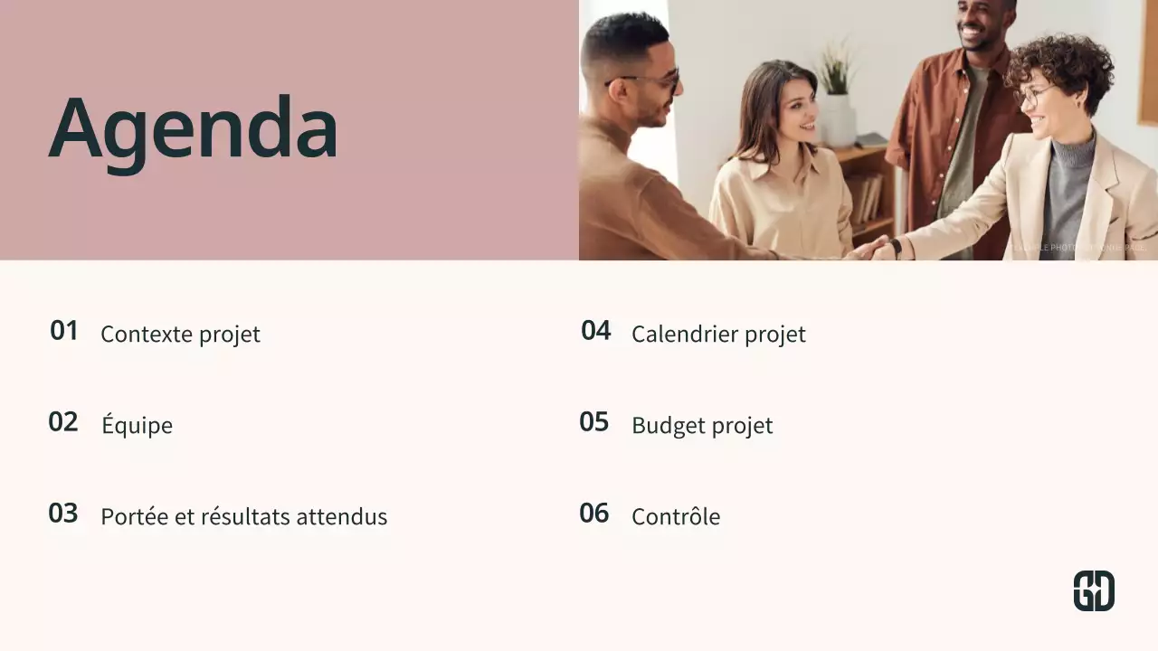 beige présentation de réunion moderne