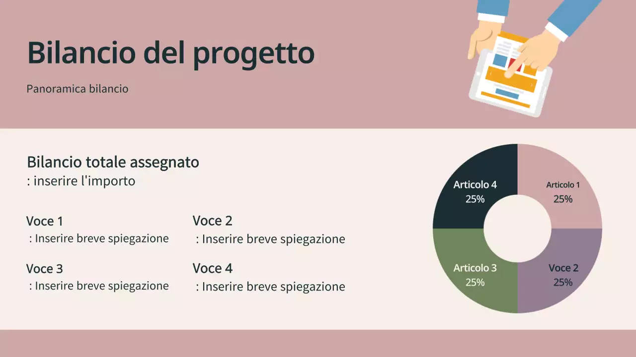 presentazione moderna beige per riunioni