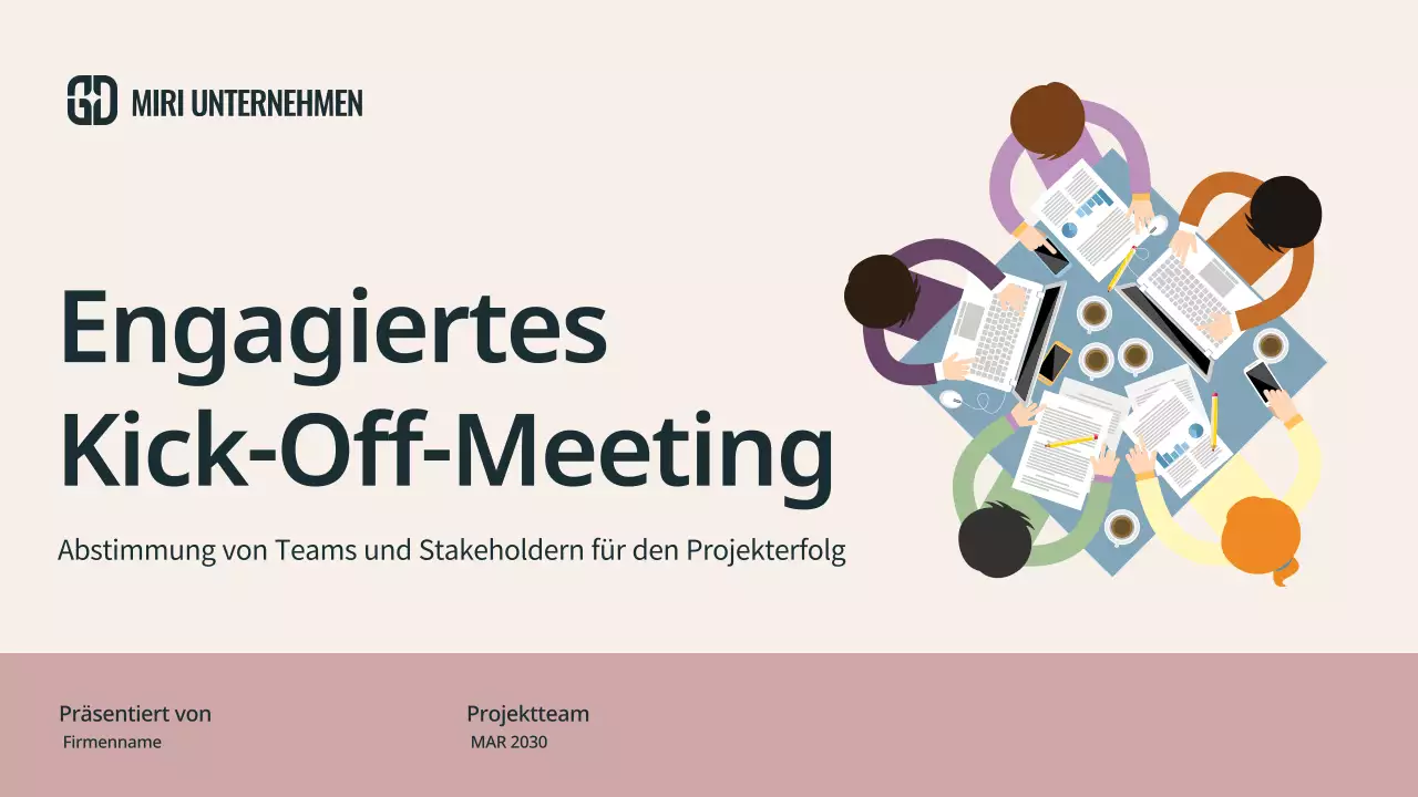 beige moderne Meeting-Präsentation