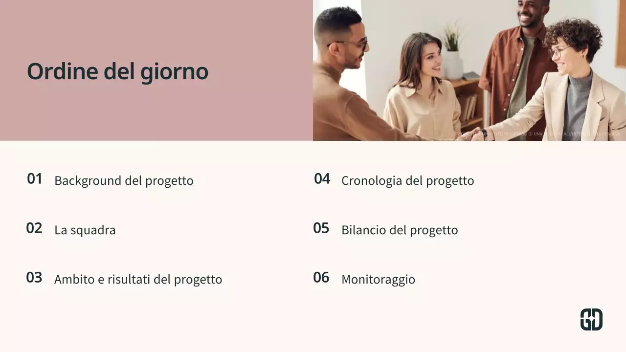 presentazione moderna beige per riunioni