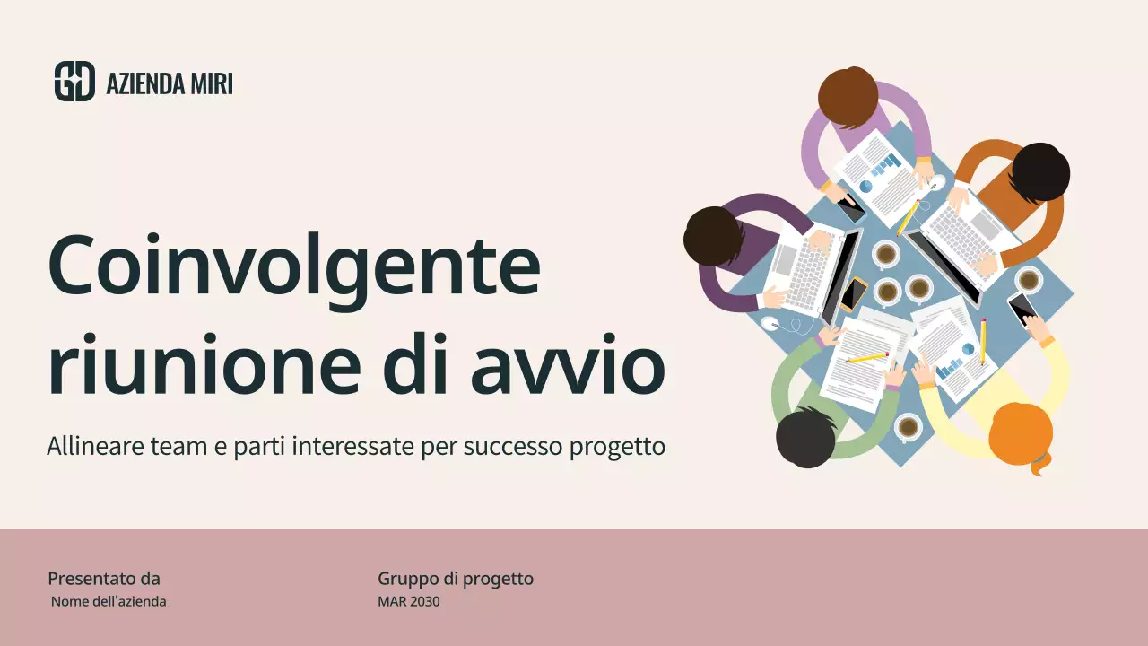 presentazione moderna beige per riunioni