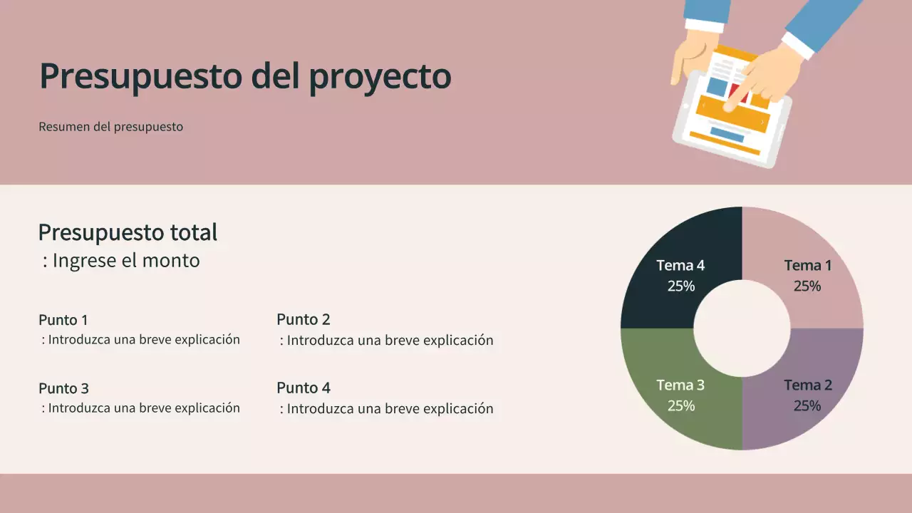 beige presentación reunión moderna