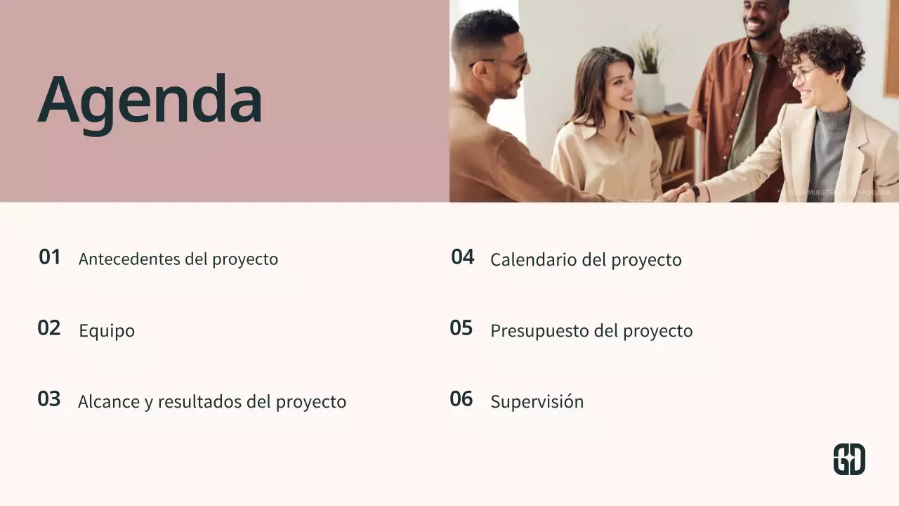 beige presentación reunión moderna