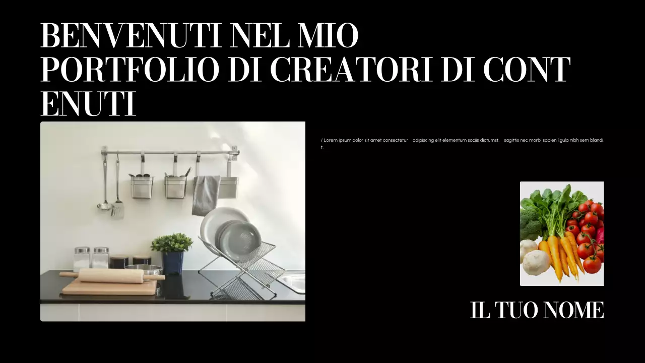 beige presentazione moderna del portafoglio di contenuti