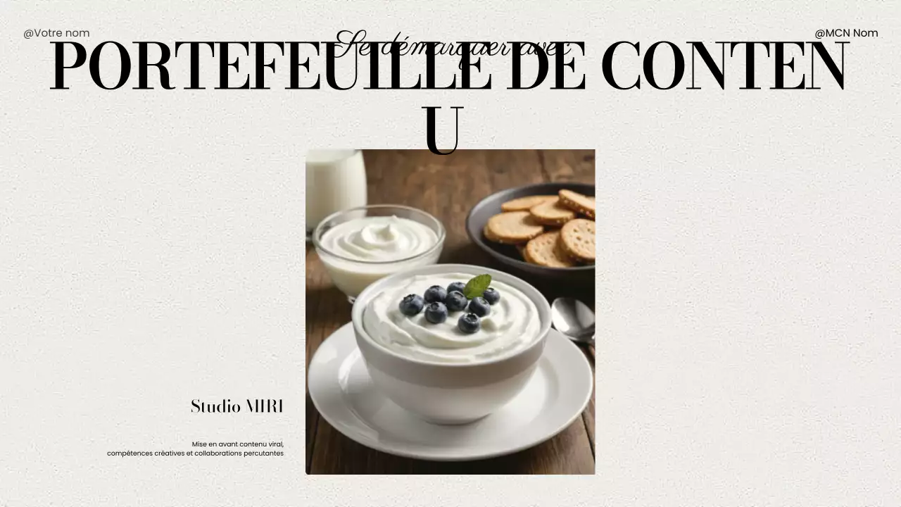 beige moderne contenu présentation portfolio