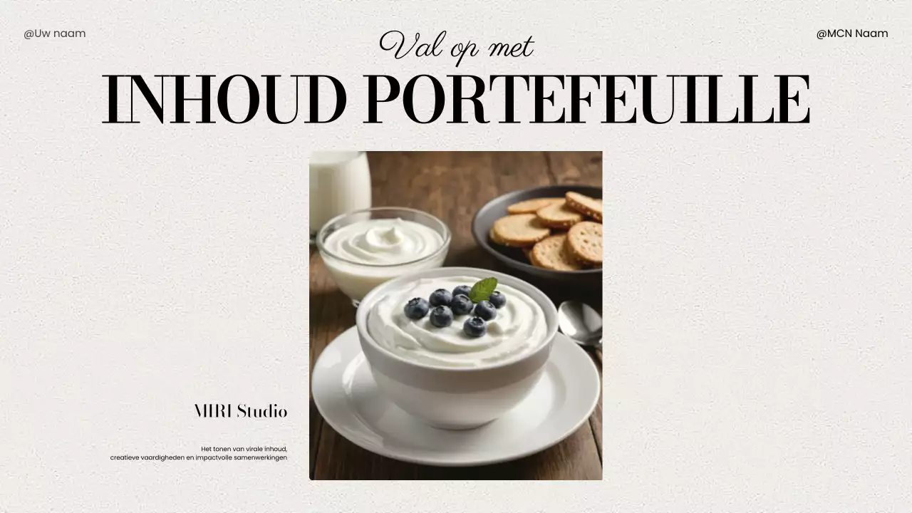 beige moderne inhoud portfolio presentatie
