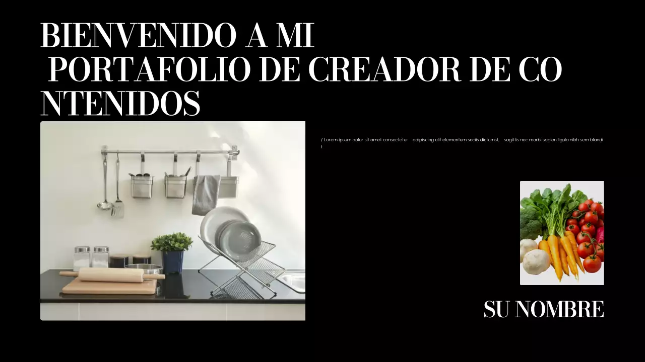 beige presentación moderna de la cartera de contenidos