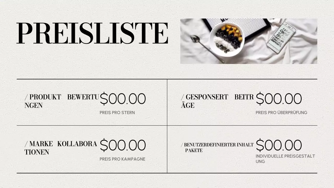 beige modernes Inhaltsportfolio Präsentation