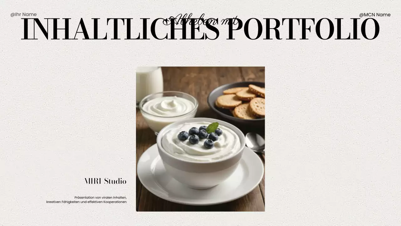 beige modernes Inhaltsportfolio Präsentation