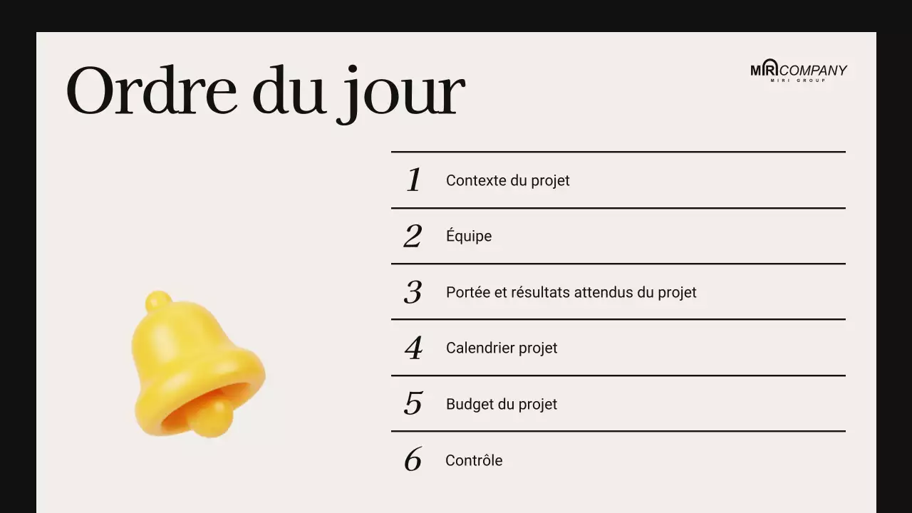 beige présentation de réunion moderne