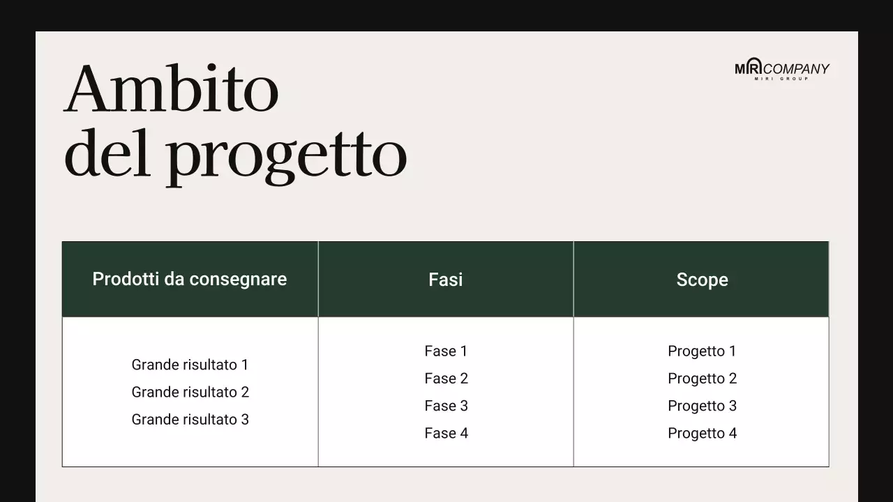 presentazione moderna beige per riunioni