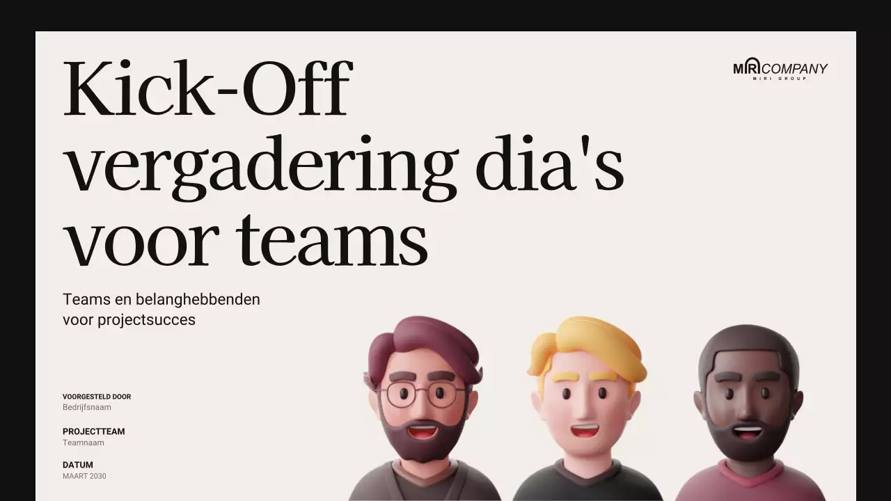 beige moderne vergaderpresentatie