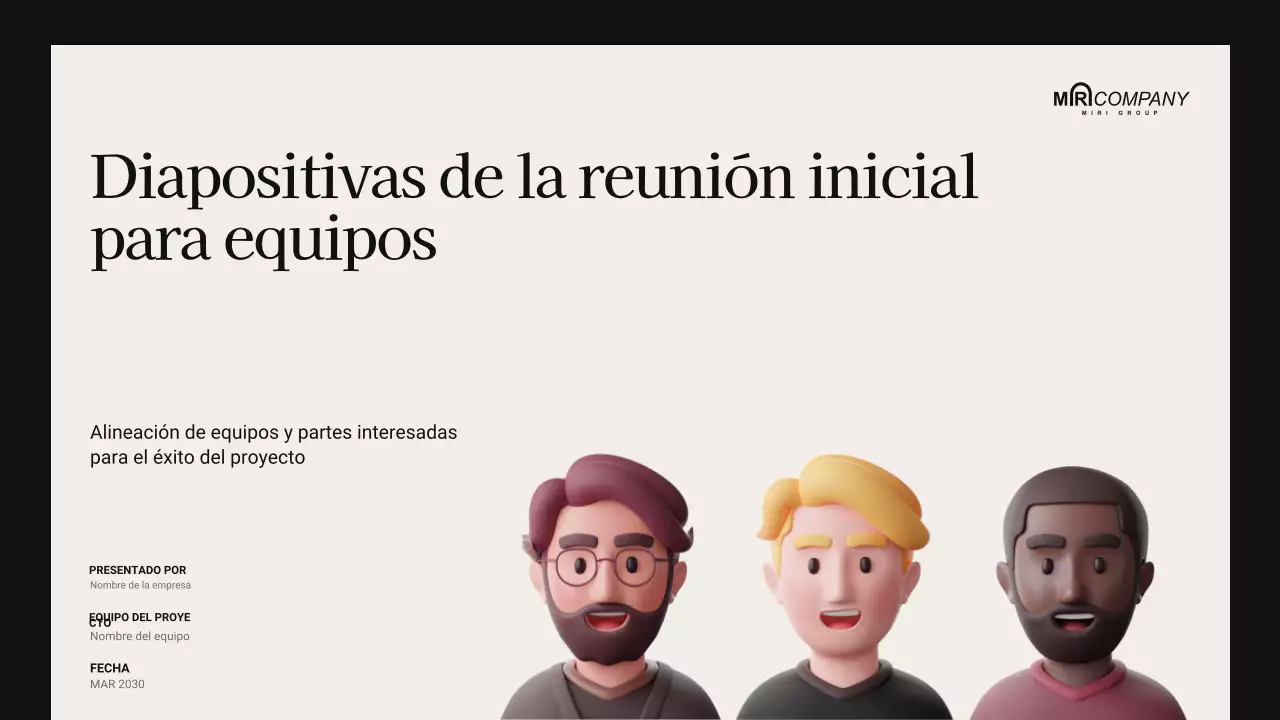 beige presentación reunión moderna