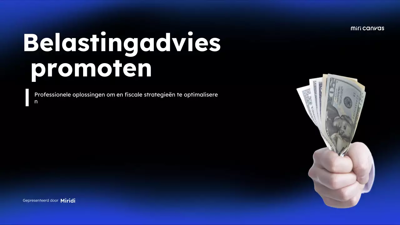 blauwe moderne belasting promotie